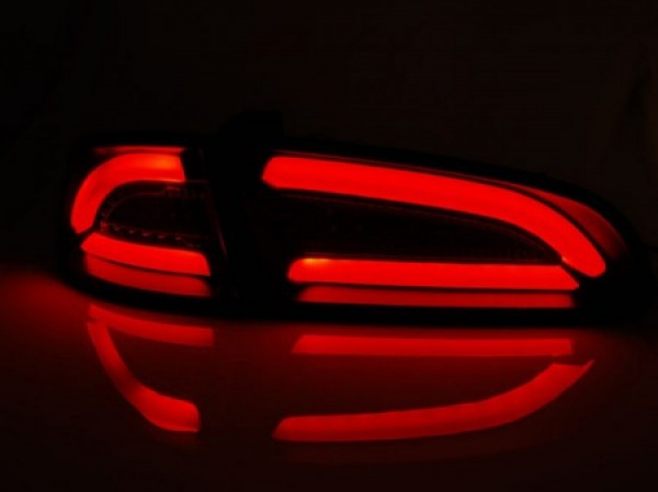 Voll LED Lightbar Design Rückleuchten für Seat Ibiza 6L 02-08 rot/rauch